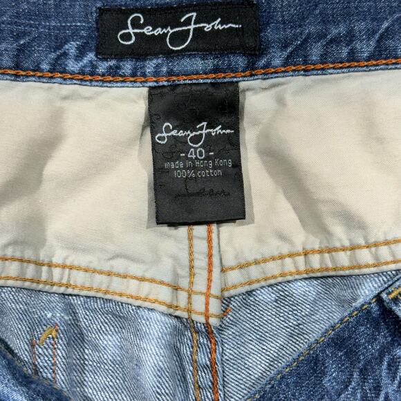 Men's Sean Johns Baggy Jorts Inner Pockets Jesse Pinkman Acid Wash Size 40 - Picture 6 of 9
